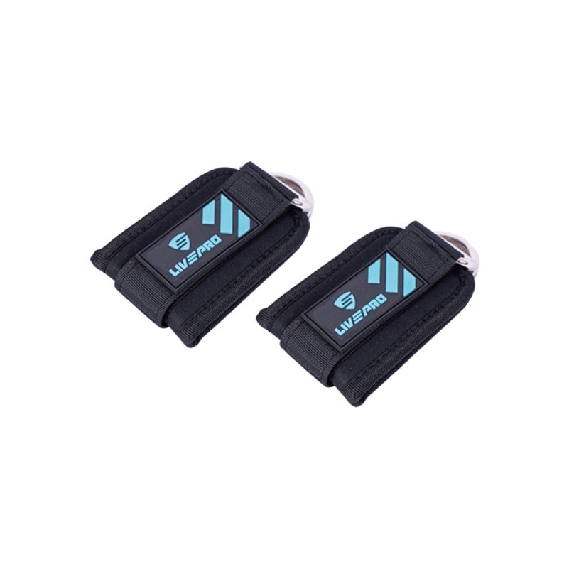 Ремни на лодыжку LIVEPRO Training Ankle Straps пара, черный/синий