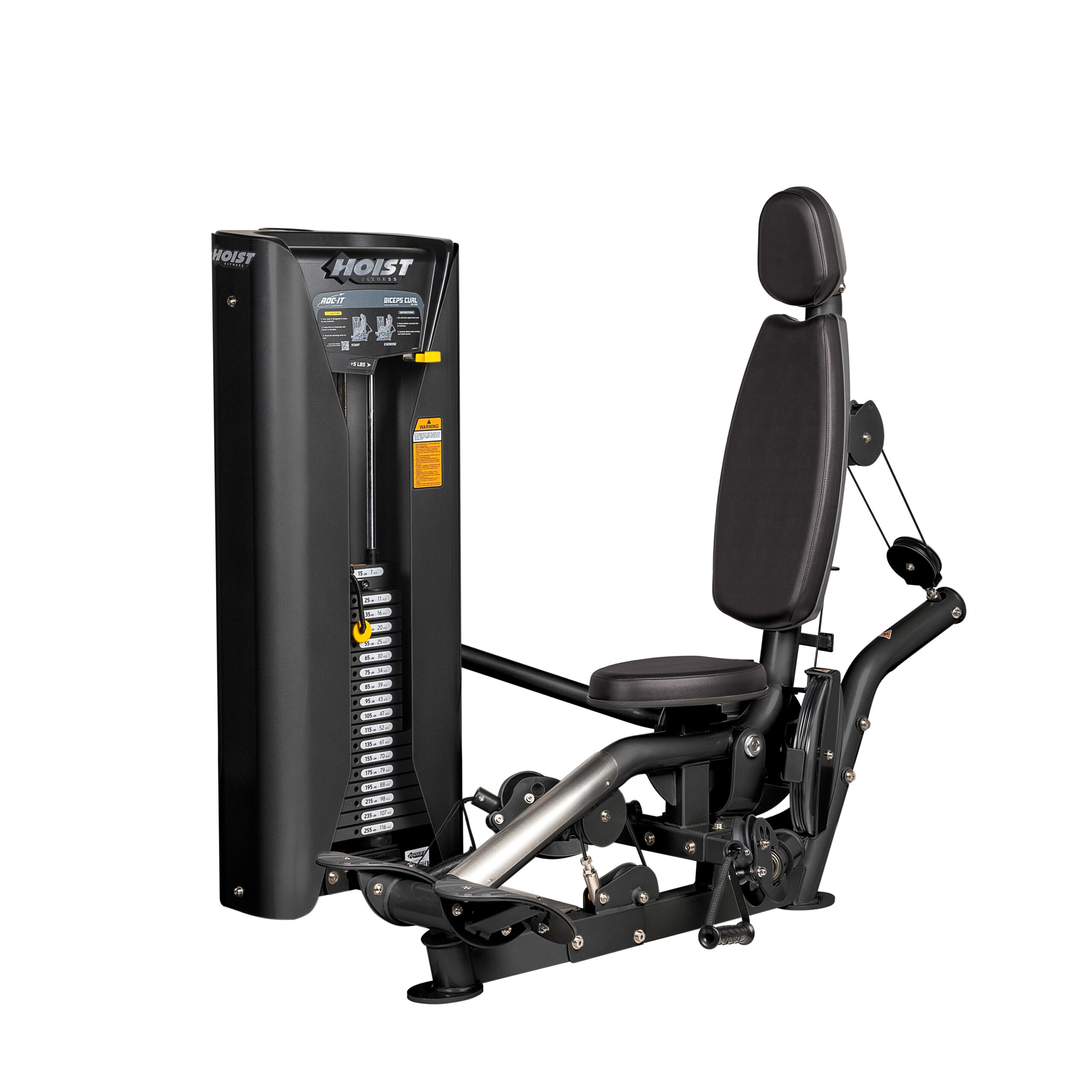 Бицепс сидя HOIST ROC-IT RS-1102 матовый черный/черный